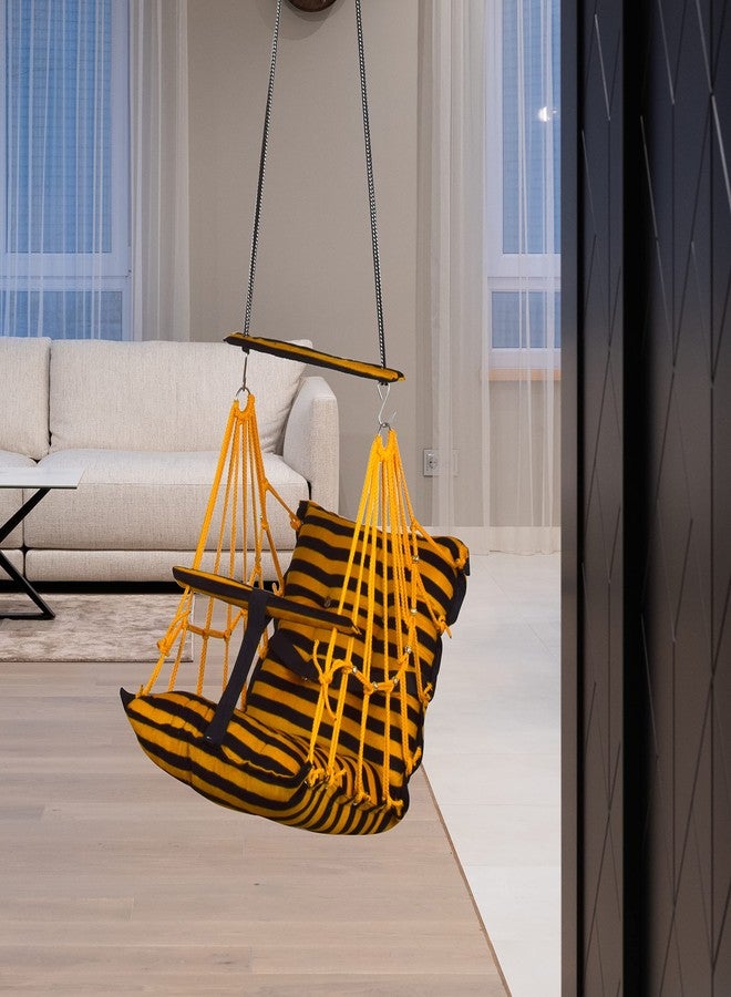 BOFFLE® Cotton Swing Chair for Kids Baby's Children Folding and Washable1-3 Years with Safety Belt/Home,Garden Jhula for Babies|Swing for Kids | Seat and Back Side 16x16 inch - Image 1